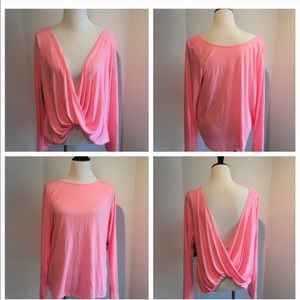 OLD NAVY multi wear pink workout top NWT